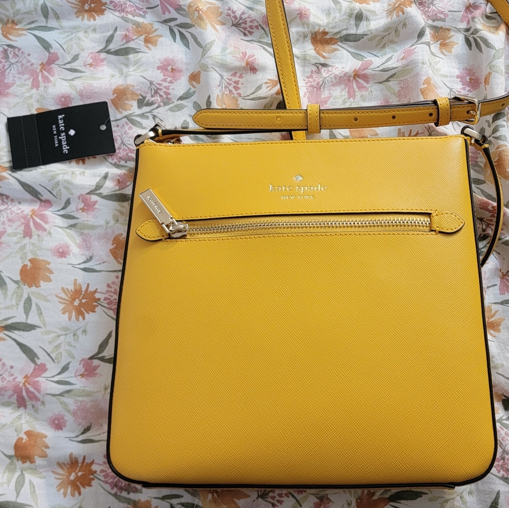 Kate Spade Yellow Crossbody Bag with Modern Design